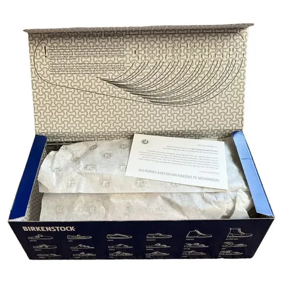 Birkenstock Two-Tone Burgundy and Beige Arizona Sandals - Picture 11 of 13